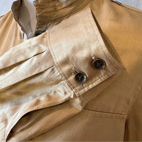 Eddie Bauer Silk Mandarin Collar w/Buttons Sz S Steampunk Whimsigoth Artsy - Picture 6 of 12